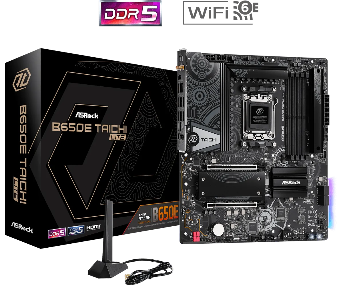 ASRock B650E Taichi Lite DDR5,Socket AM5 EATX Motherboard