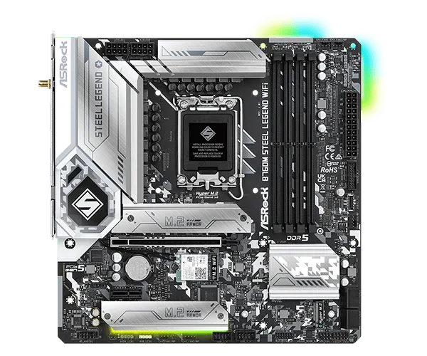 ASRock B760M Steel Legend WiFi DDR5,LGA 1700 mATX Motherboard