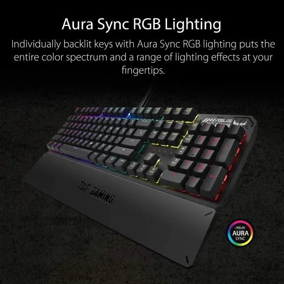 ASUS TUF K3 Mechanical PC Gaming Keyboard | Programmable Onboard Memory | Black