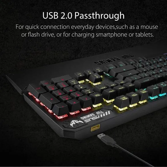 ASUS TUF K3 Mechanical PC Gaming Keyboard | Programmable Onboard Memory | Black