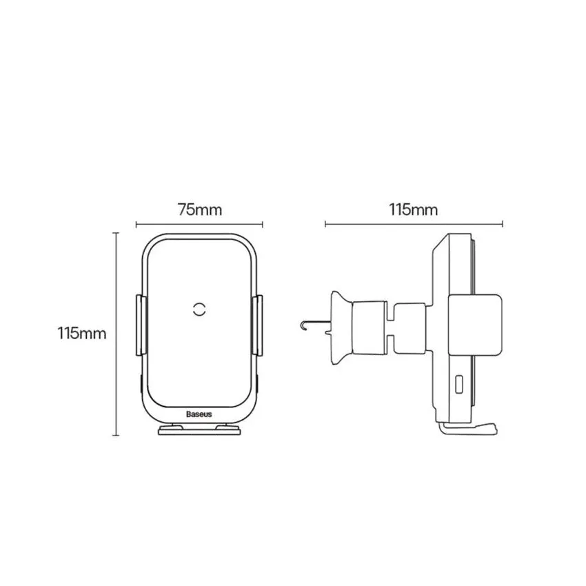 Baseus Halo Electric Wireless Charging Car Mount 15W