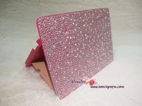 Bedazzled Bling  iPAD CASE Cover with Light Pink Swarovski or Czech crystal (iPad air, iPad pro, iPad mini are available) Add Name Logo Word