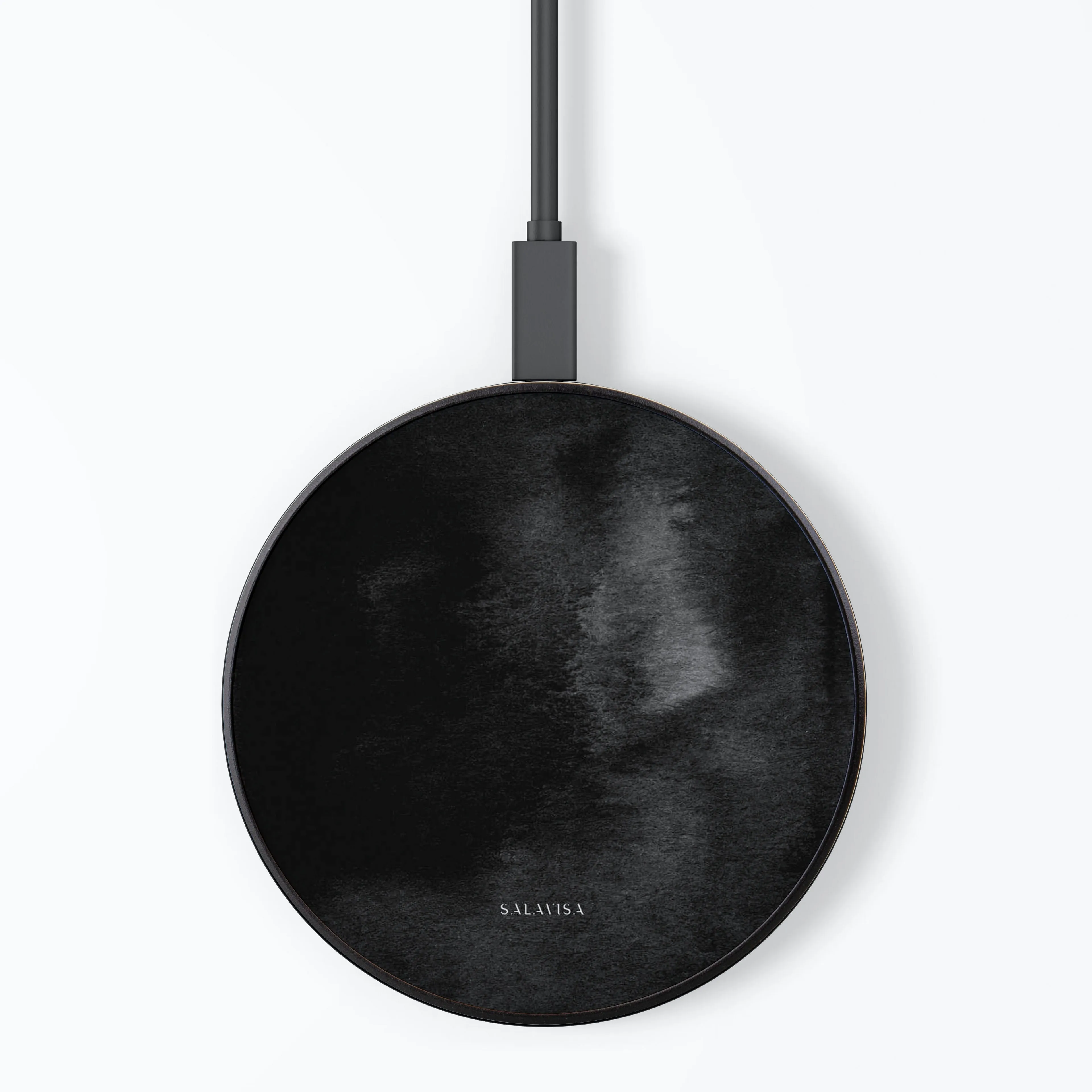 Black Watercolor Wireless Charger