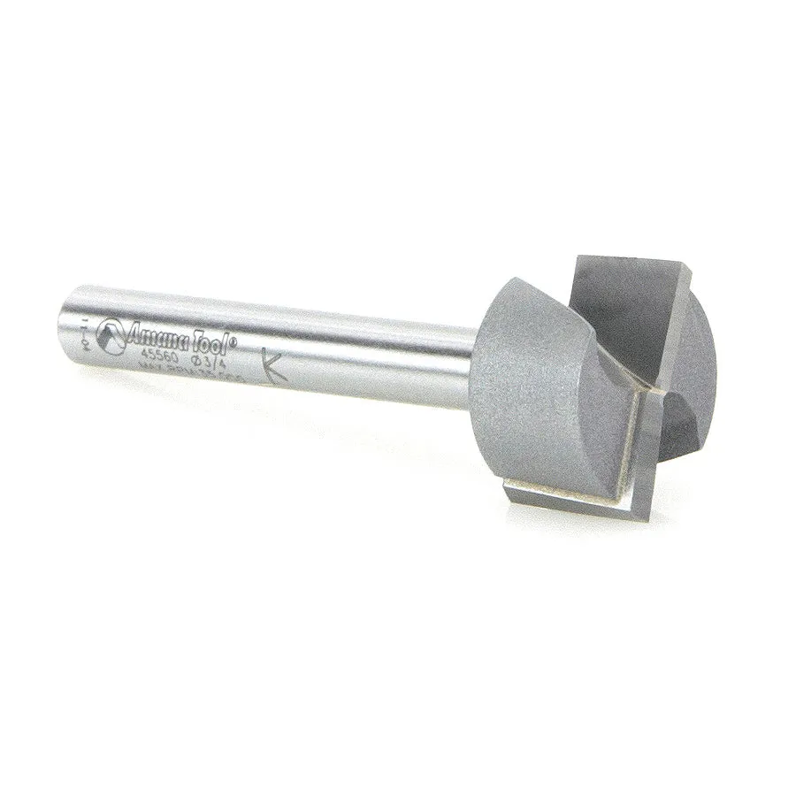 Bottom Cleaning Router Bit | 2 Flute | 3⁄4 Dia x 7⁄16 x 1⁄4" Shank | 45560 | 738685855607