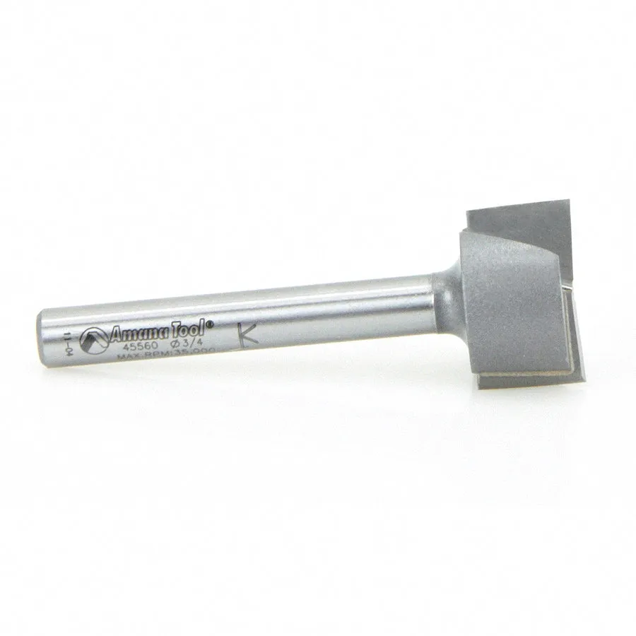 Bottom Cleaning Router Bit | 2 Flute | 3⁄4 Dia x 7⁄16 x 1⁄4" Shank | 45560 | 738685855607