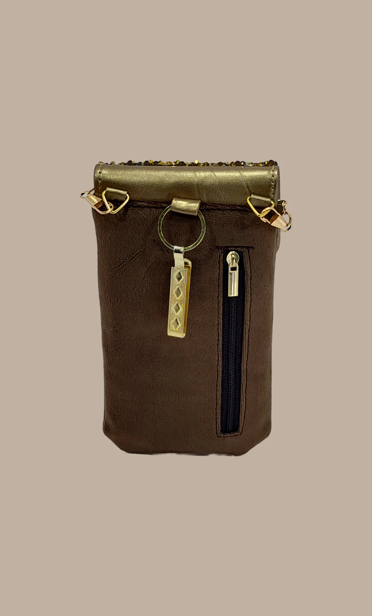 Brown Cell Phone Pouch Bag