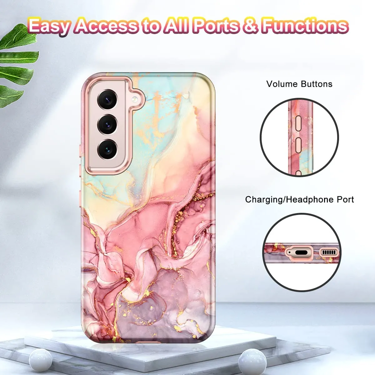 Btscase Samsung Galaxy Case Drop Protective Rose Gold Girl Covers