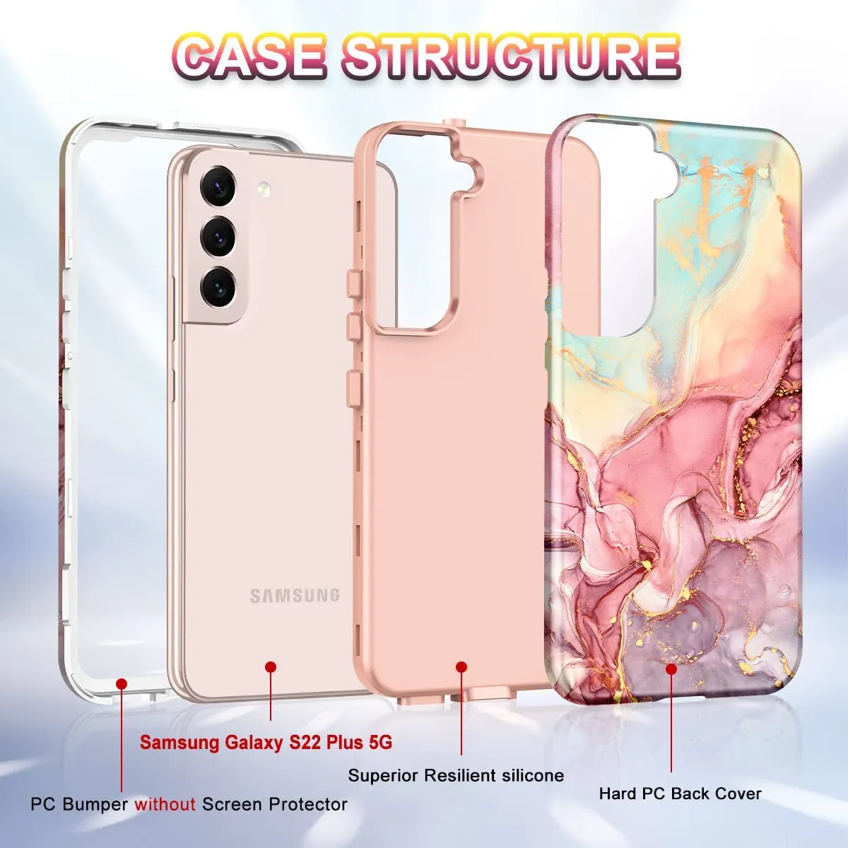 Btscase Samsung Galaxy Case Drop Protective Rose Gold Girl Covers