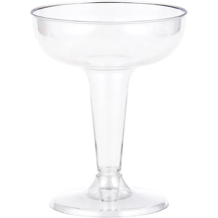 Bulk Clear 4 oz Plastic Champagne Coupes (54 per Case)