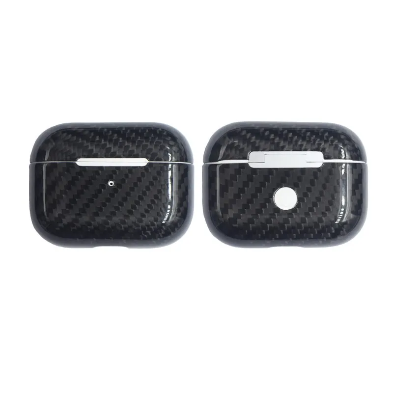 Carbon Fiber Earphone Case LED Wireless Earphone Charging Hard Case For Apple AirPods Pro & 3