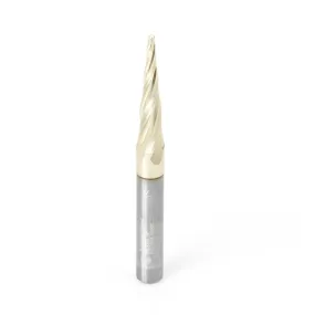 Carving Tapered Ball Nose CNC Router Bit | 5.4° x 1⁄16 Dia x 1⁄32 Radius x 1 x 1⁄4 Shank x 3" Long | 46282 | 738685462829