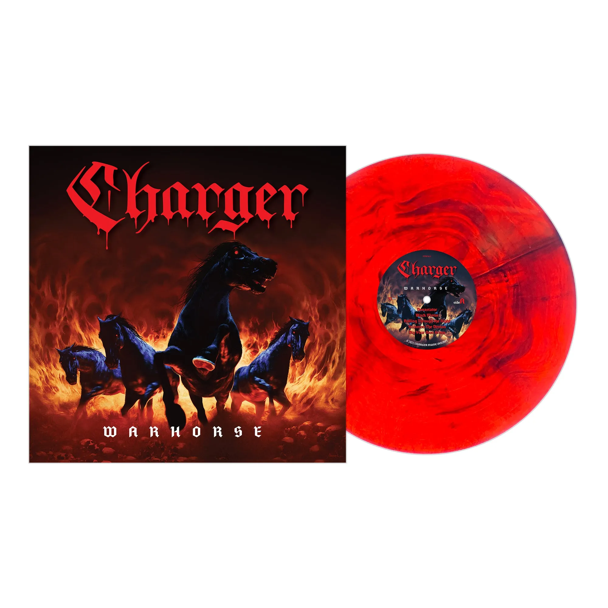 Charger - Warhorse Red & Black Galaxy Vinyl LP