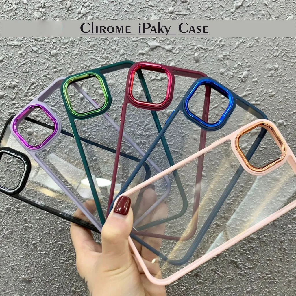 Chrome Clear Hard Protection Case For Samsung