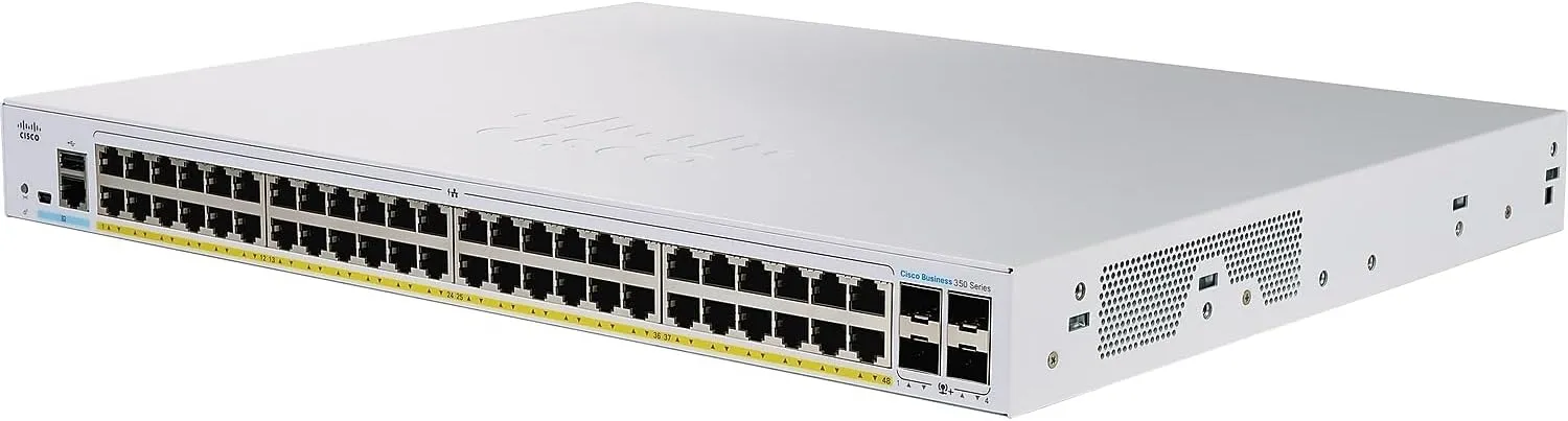 Cisco Business CBS350 48-Port Gigabit (740W PoE )   4-Port Gigabit SFP Uplink Managed 交換機 (CBS350-48FP-4G-UK / NE-3548A4G) 有限終生保用