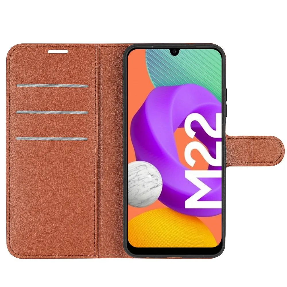 Classic Samsung Galaxy M22 flip case - Brown