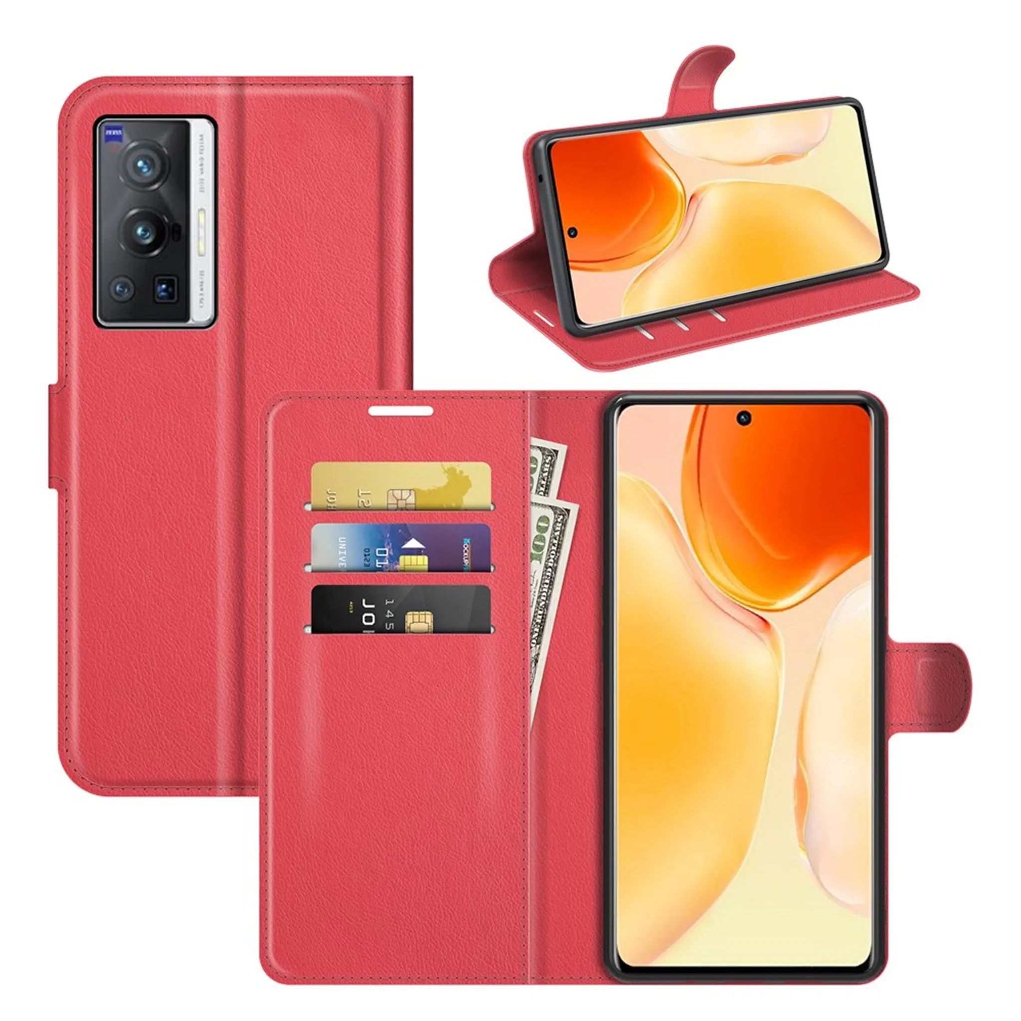 Classic Vivo X70 Pro flip case - Red