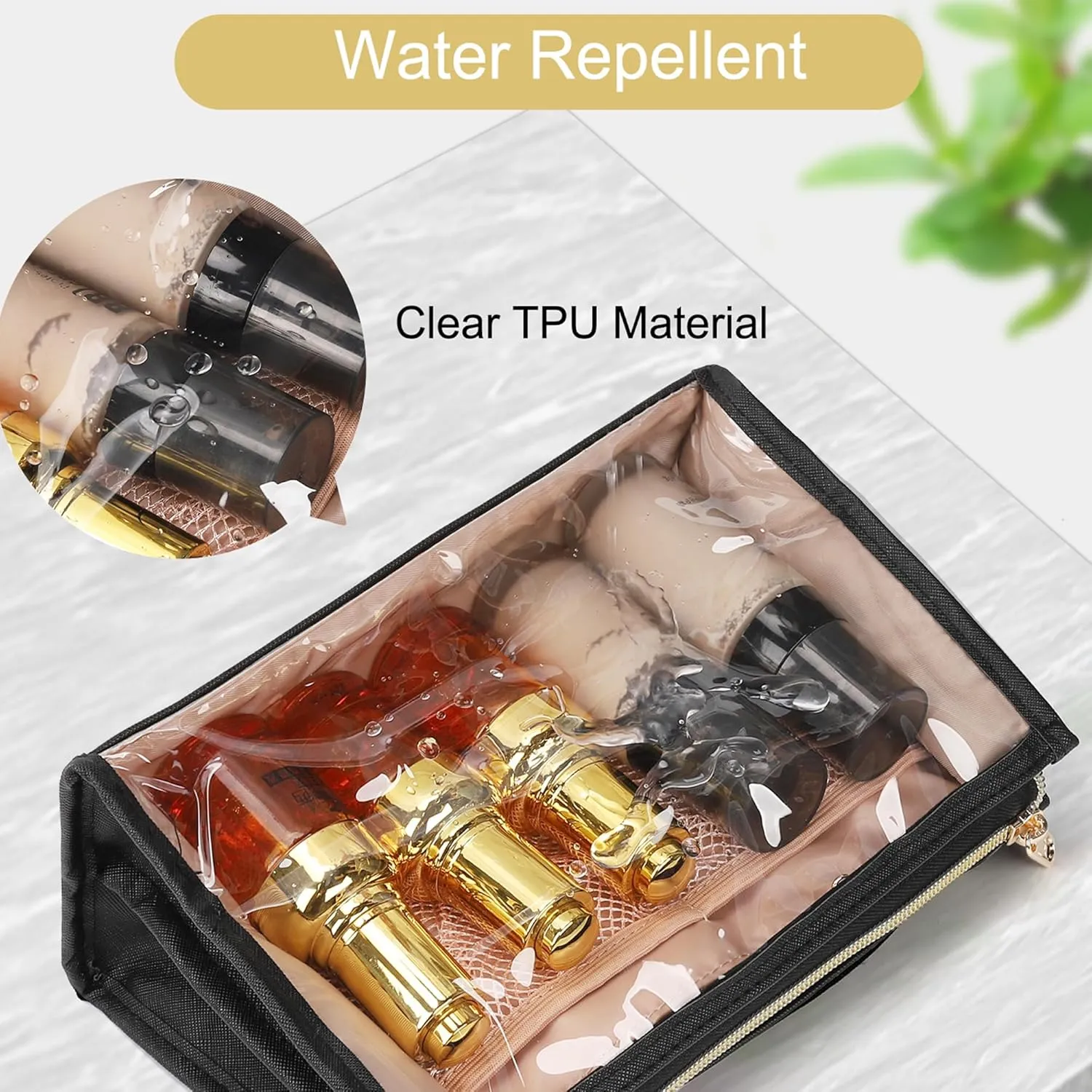 Clear Travel Toiletry Makeup Bag