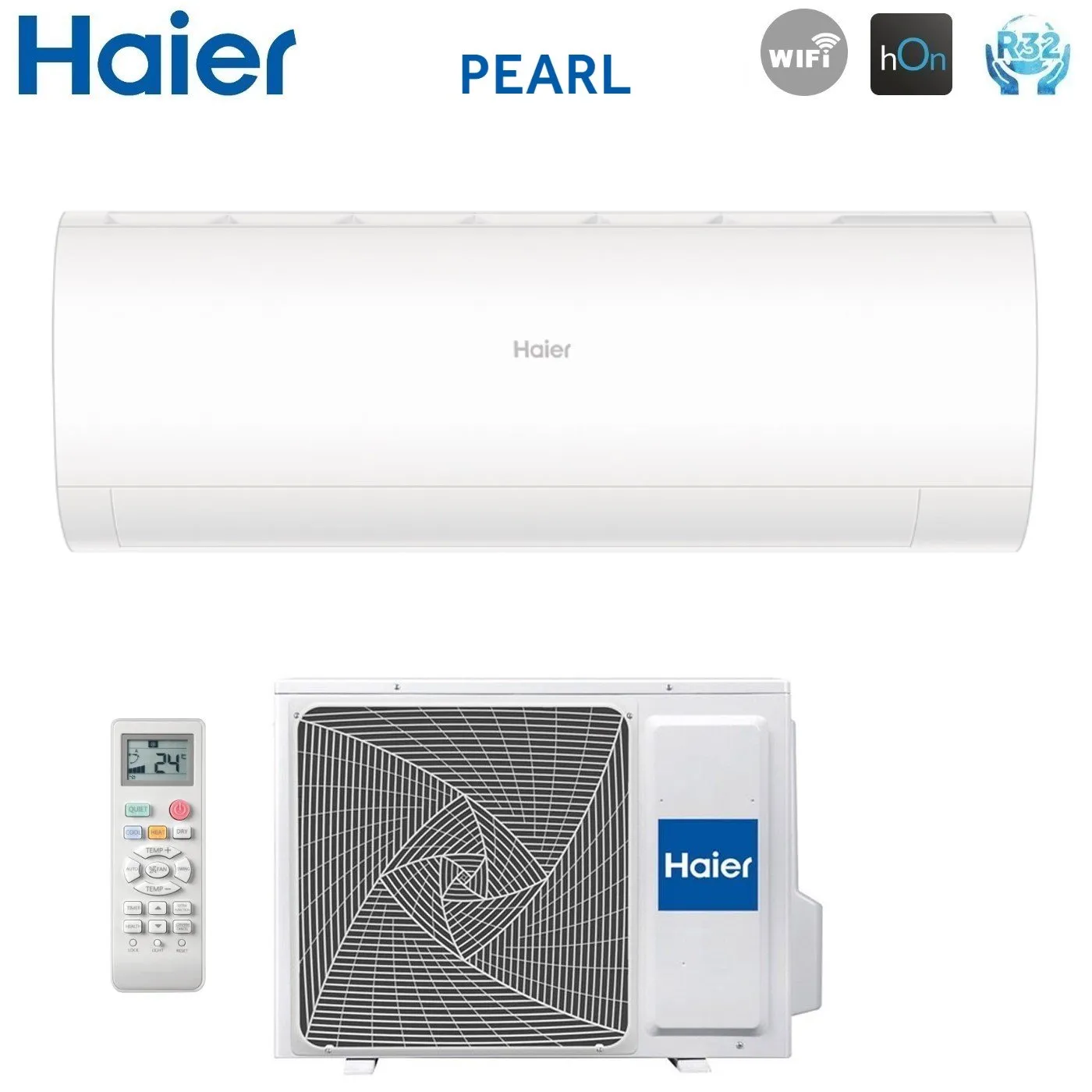 Climatizzatore Condizionatore Haier Inverter serie PEARL 12000 Btu AS35PBPHRA-PRE R-32 Wi-Fi Integrato A   /A  