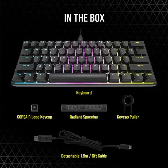 Corsair K65 RGB MINI Mechanical Gaming Keyboard Black