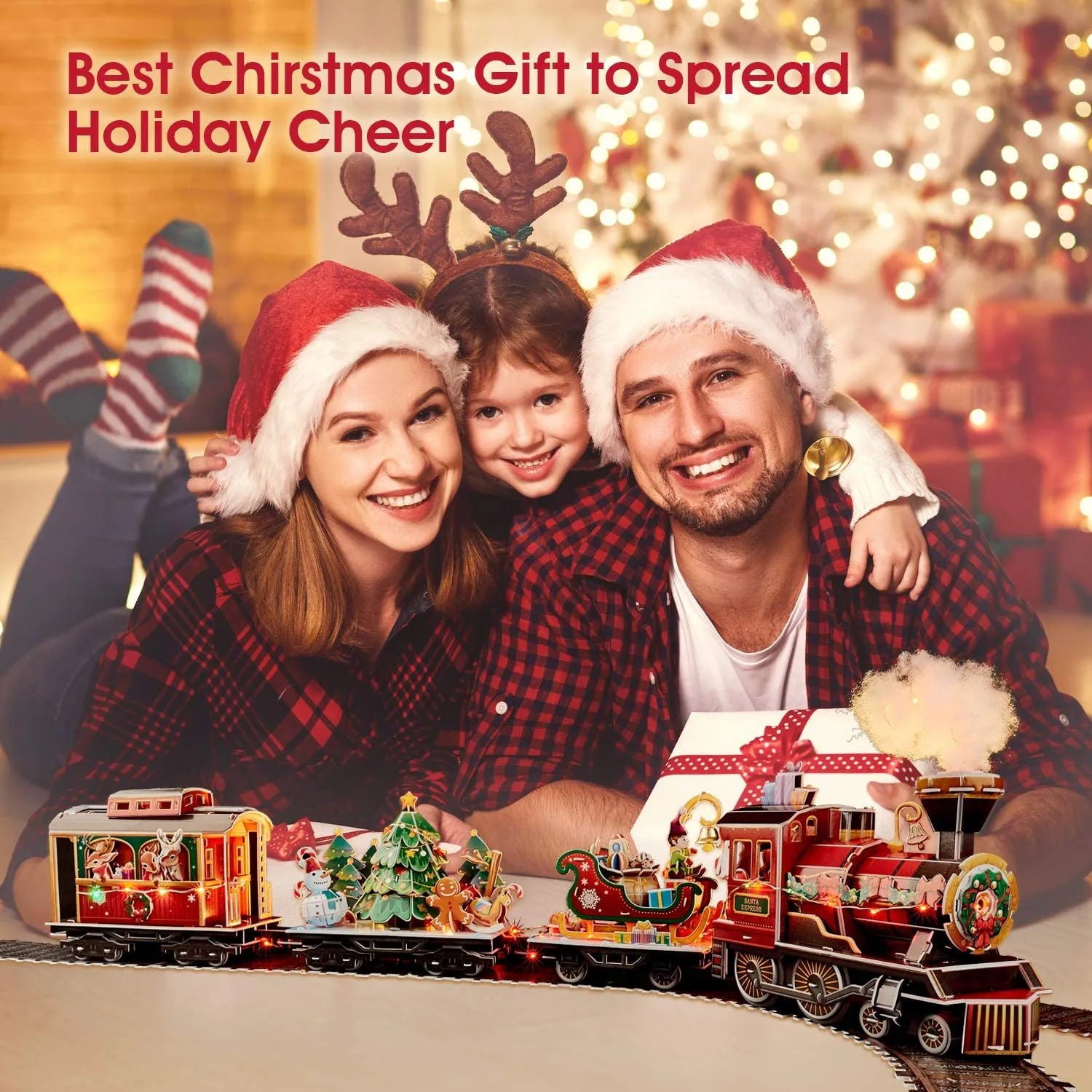 Cubicfun® 3D Puzzles LED Christmas Train Set