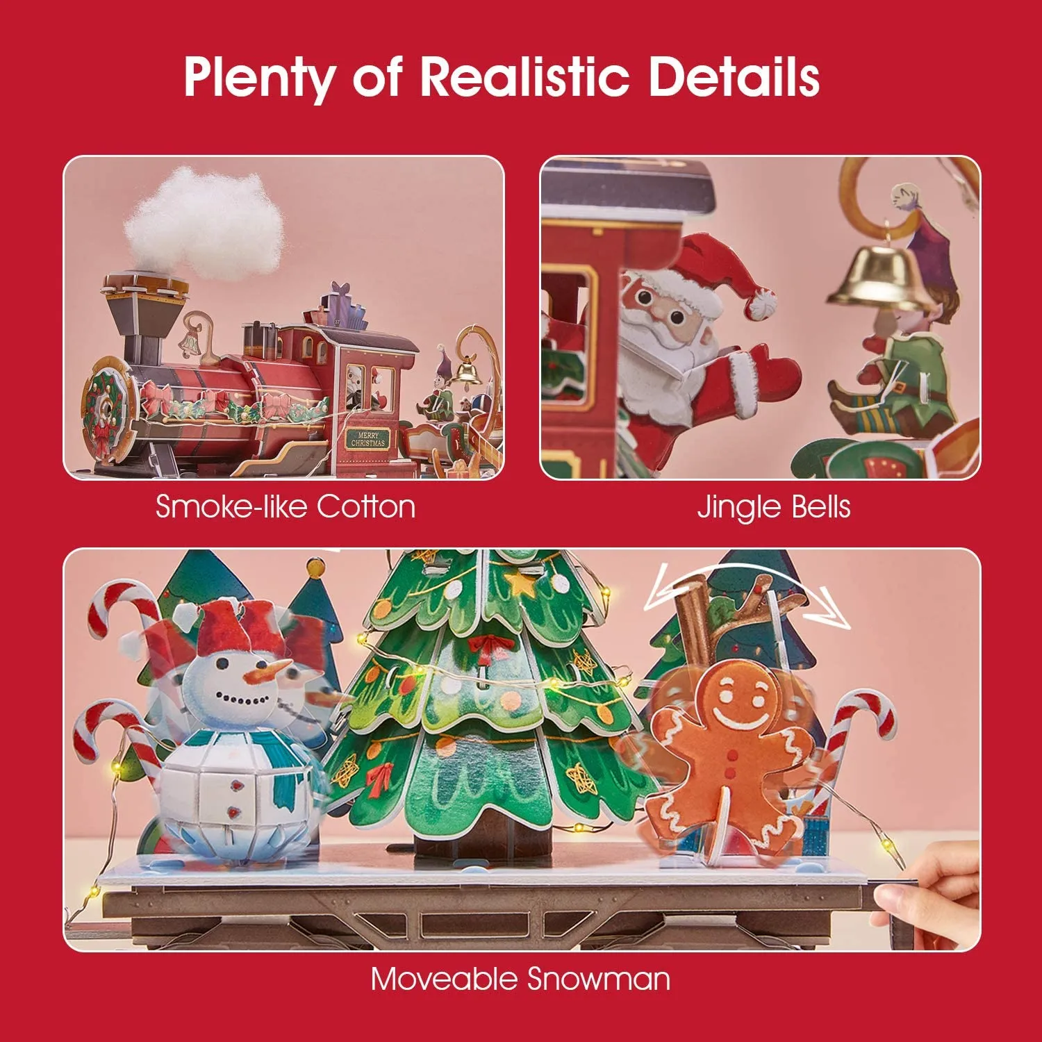 Cubicfun® 3D Puzzles LED Christmas Train Set