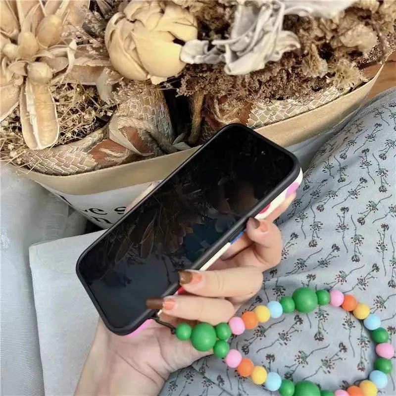 Cute Phone Cases for iPhone 11, 12, 13, 14, and 15 Pro Max - Rainbow Dots - Glossy Cover - TSP272