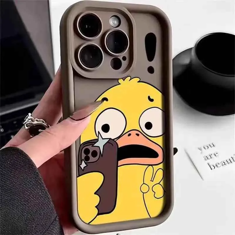 Cute Phone Cases For iPhone 15 Pro Max, 14, 13, 12, 11 Pro, XS, XR, X, 7, and 8 Plus - Cartoon Duck - Candy Cover - TSP235