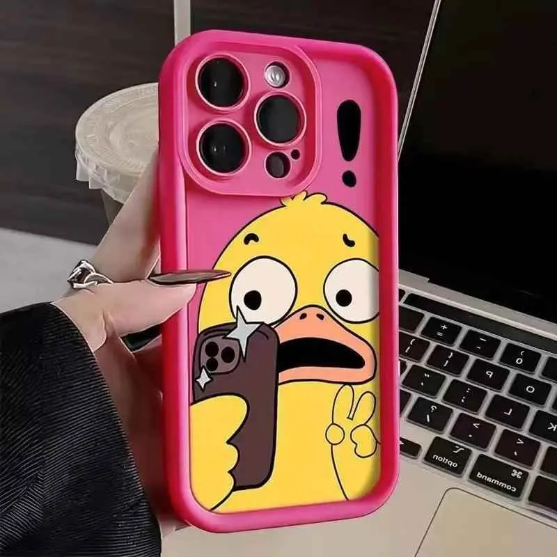 Cute Phone Cases For iPhone 15 Pro Max, 14, 13, 12, 11 Pro, XS, XR, X, 7, and 8 Plus - Cartoon Duck - Candy Cover - TSP235