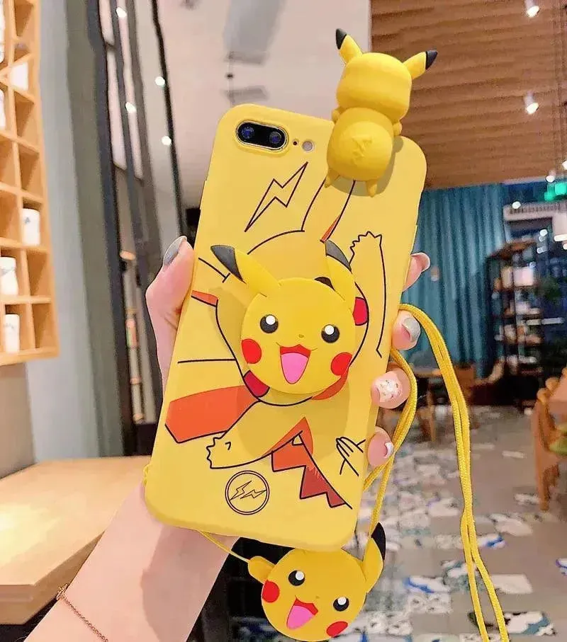 Cute Pikachu Yellow Phone Case (For iPhone)