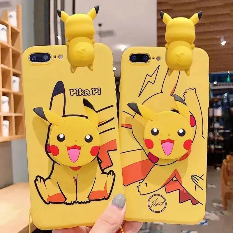 Cute Pikachu Yellow Phone Case (For iPhone)