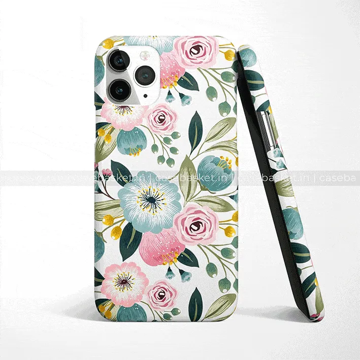 Cute Pink Floral Phone Cover