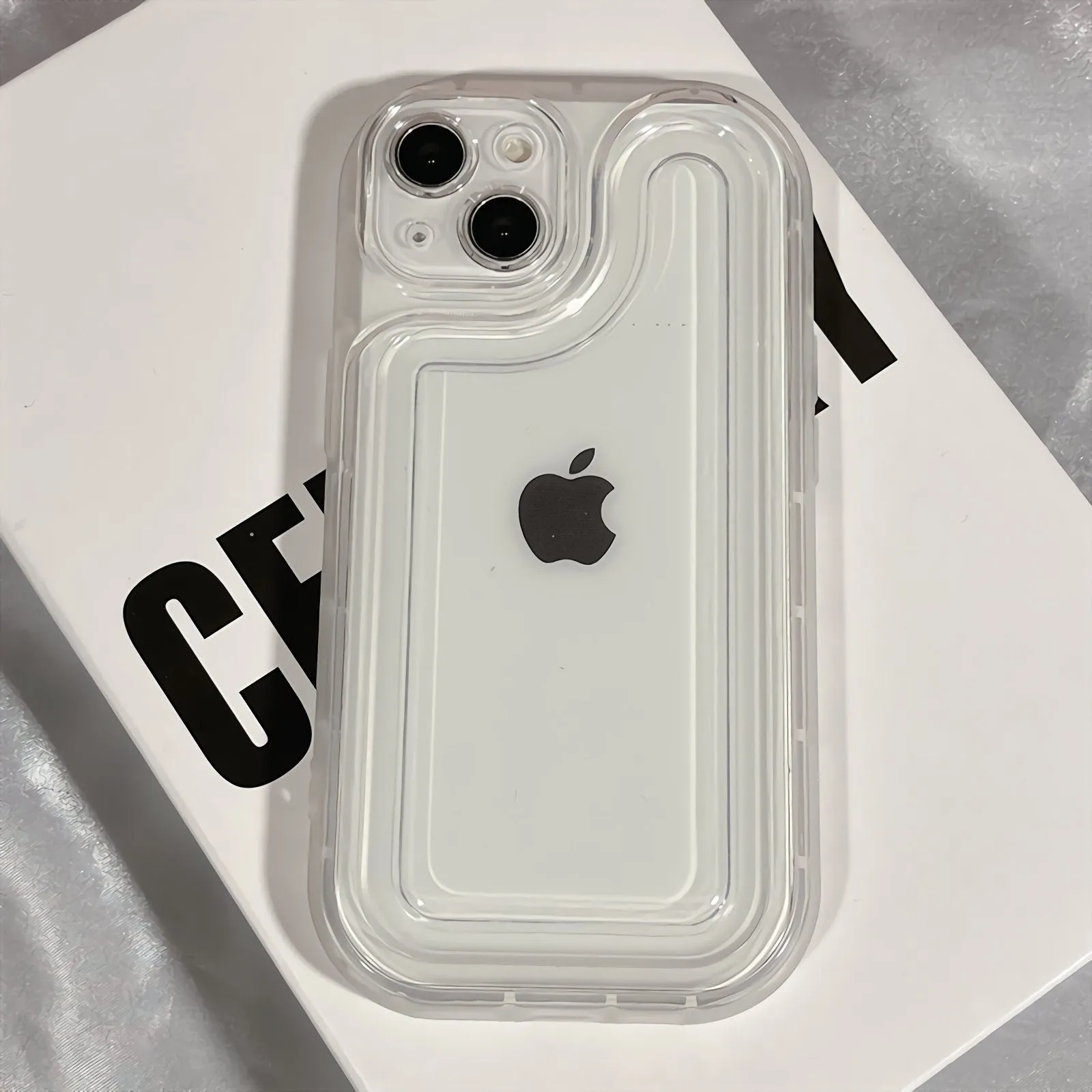 Cute Transparent Clear Bulky Thick Silicone Shockproof Protective Phone Case for iPhone X XR XS Max iPhone 11 12 13 14 15 Pro Max Phone Case