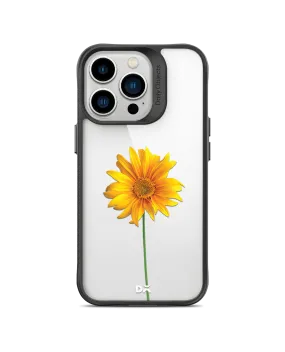 DailyObjects Clear Sunflower Black Hybrid Clear Phone Case Cover For iPhone 14 Pro