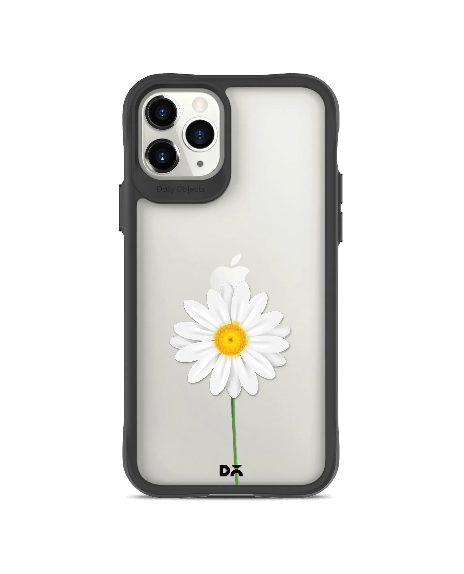 DailyObjects Clear White Daisy Black Hybrid Clear Case Cover For iPhone 11 Pro Max