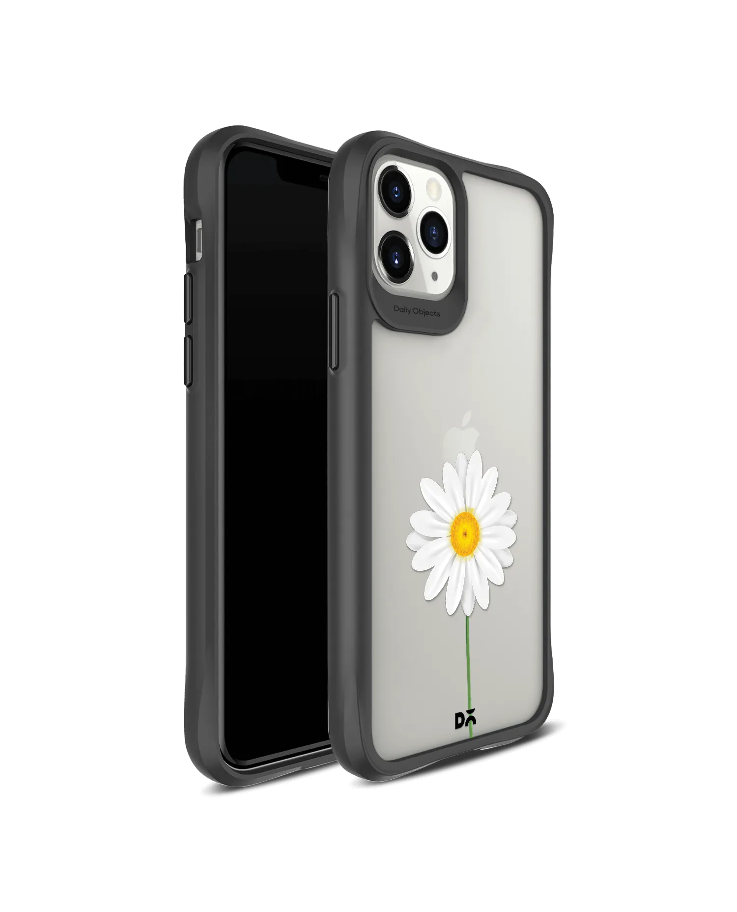 DailyObjects Clear White Daisy Black Hybrid Clear Case Cover For iPhone 11 Pro Max