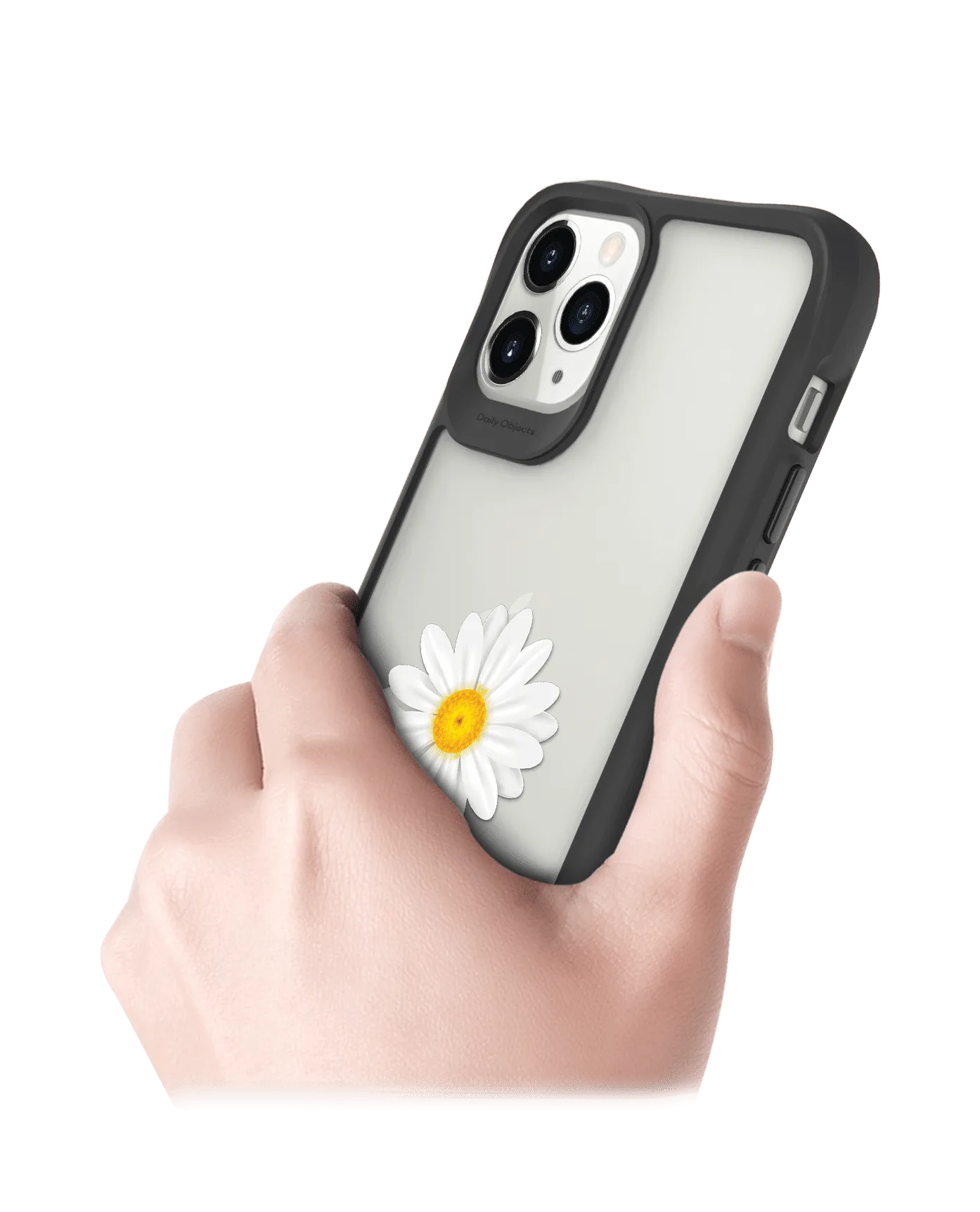 DailyObjects Clear White Daisy Black Hybrid Clear Case Cover For iPhone 11 Pro Max