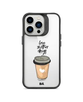 DailyObjects Coffee Is Love Black Hybrid Clear Phone Case Cover For iPhone 14 Pro