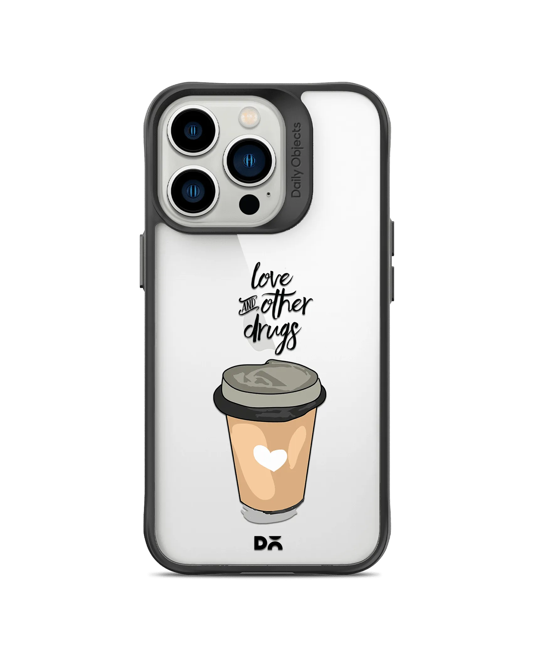 DailyObjects Coffee Is Love Black Hybrid Clear Phone Case Cover For iPhone 14 Pro