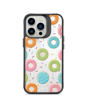 DailyObjects Doughnut Icon Black Hybrid Clear Case Cover For iPhone 13 Pro Max