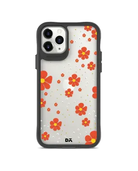 DailyObjects Orange Cosmos Black Hybrid Clear Case Cover For iPhone 11 Pro Max