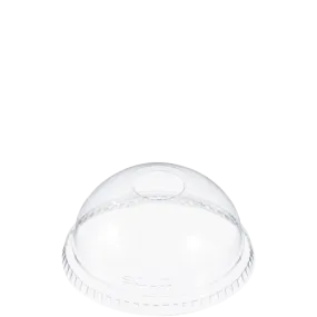 Dart Mfg. Clear Dome Lid With 1" Hole For 9-12 oz. Clear Cups DLR662 - 1000/Case