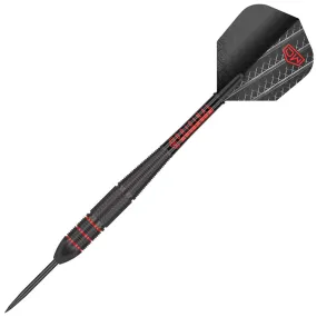 Dart World Charger Black Coated Steel Tip Darts - 19gm