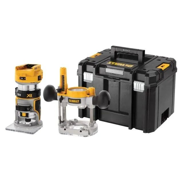 DeWalt DCW604NT XR 1/4in Twin Base Router 18V | Bare Unit