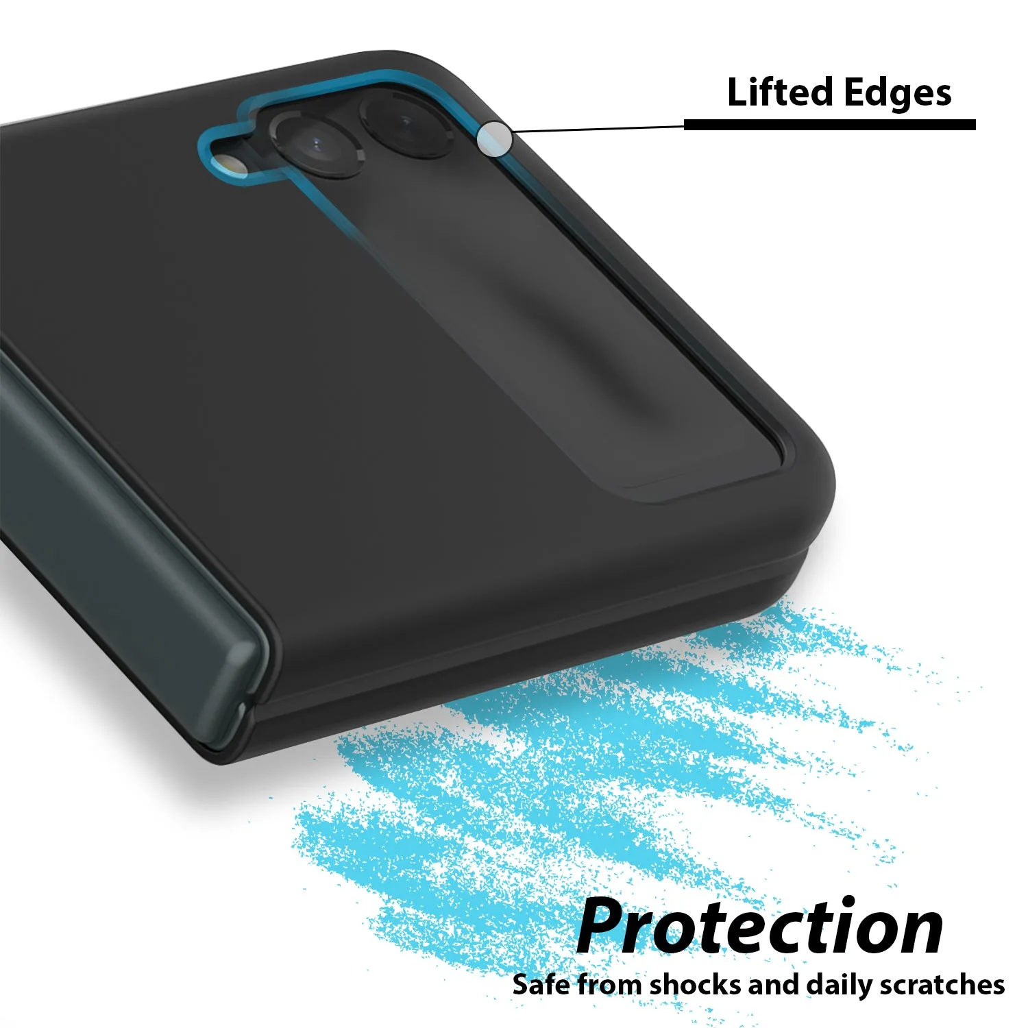 [Dome Case] Samsung Galaxy Z Flip 3 Contrast Case - Matte Black