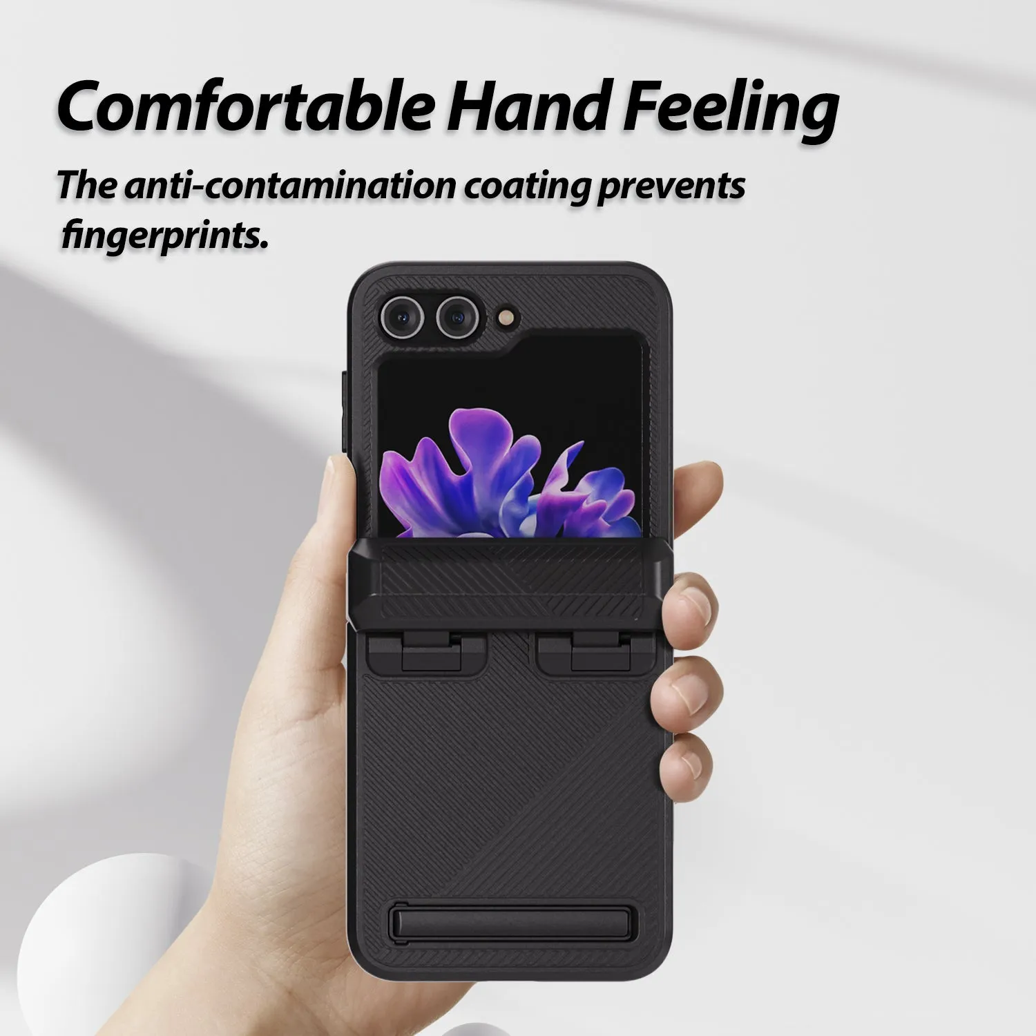 [Dome Case] Z Flip 5 (2023) Escudo Case - 2 Colors (Black / Translucent)