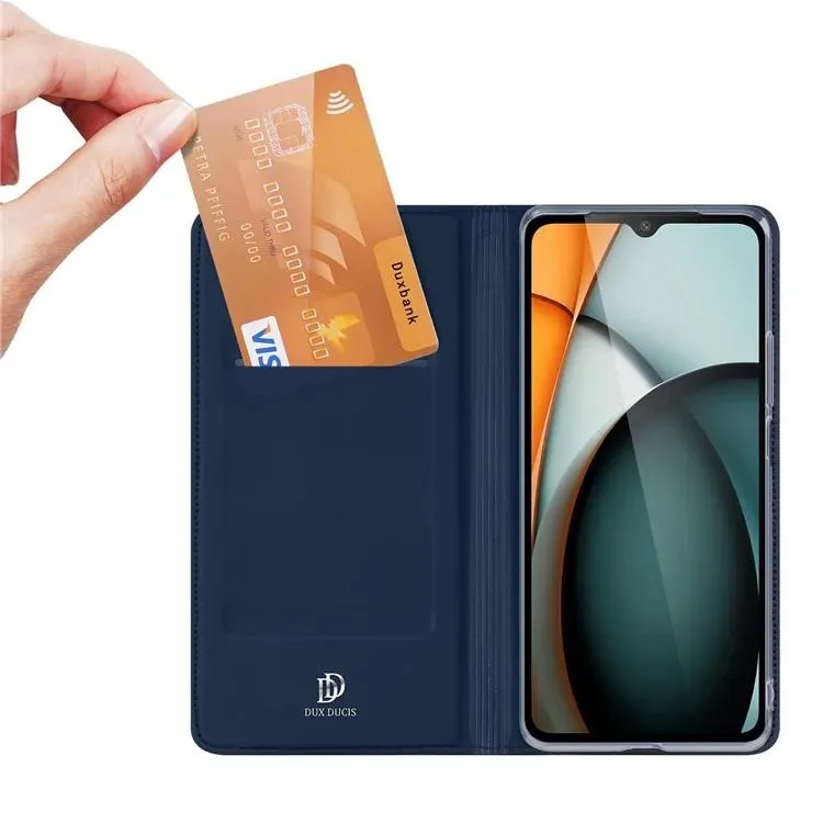 DUX DUCIS Skin Pro Faux Leather Wallet Flip Case for Xiaomi Poco 61 / Redmi A3/ Redmi A3x - Blue