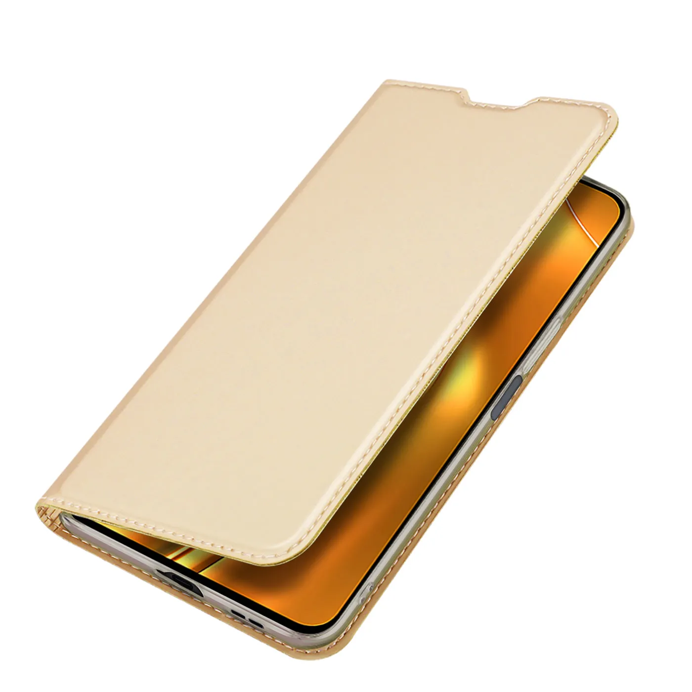 DUX DUCIS Skin Pro Faux Leather Wallet Flip Case for Xiaomi Poco F4 / F4 5G - Gold