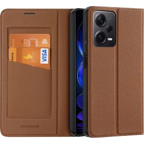 Dux Ducis SKIN X2 Tough Rugged Flip Wallet Case Redmi Note 12 Pro Plus( ) 5G - Brown