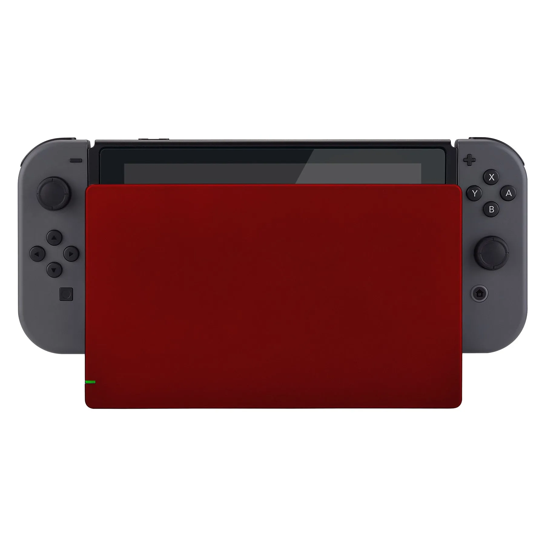 eXtremeRate Red Custom Faceplate for Nintendo Switch Charging Dock, Soft Touch Grip DIY Replacement Housing Shell for Nintendo Switch Dock - Dock NOT Included - FDP303