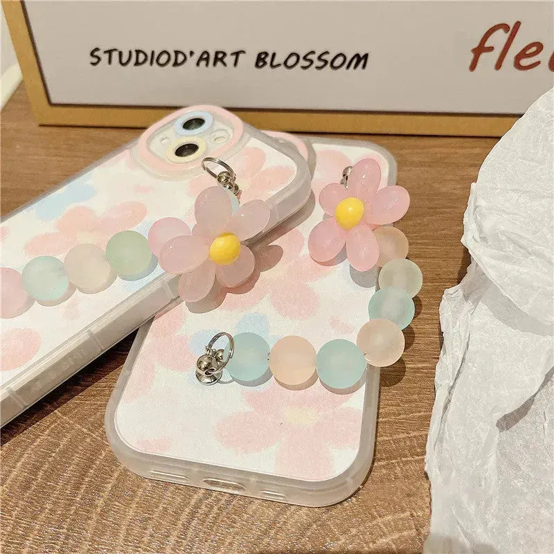 Fashion Flower Bracelet Silicone Phone Case